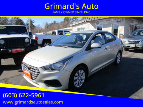 2019 Hyundai Accent for sale at Grimard's Auto in Hooksett NH