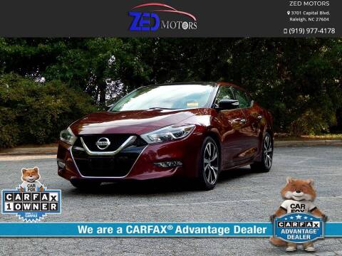 2018 Nissan Maxima for sale at Zed Motors in Raleigh NC