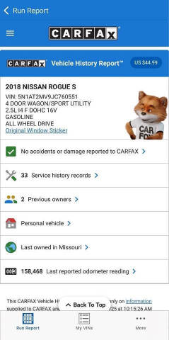 2018 Nissan Rogue S