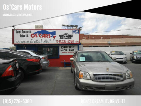 2001 Cadillac DeVille for sale at Os'Cars Motors in El Paso TX