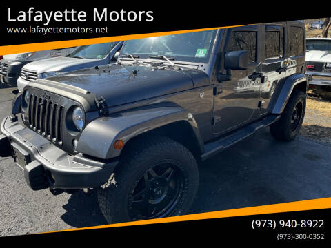 2016 Jeep Wrangler Unlimited for sale at Lafayette Motors in Lafayette NJ