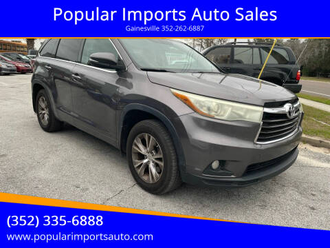 2015 Toyota Highlander for sale at Popular Imports Auto Sales in Gainesville FL