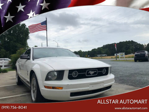 2007 Ford Mustang for sale at Allstar Automart in Benson NC