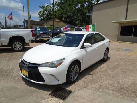 2015 Toyota Camry for sale at Campos Trucks & SUVs, Inc. in Houston TX