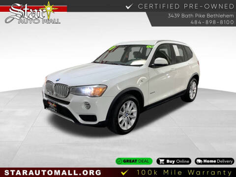 2017 BMW X3 for sale at STAR AUTO MALL 512 in Bethlehem PA