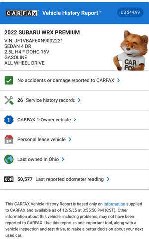 2022 Subaru WRX Premium