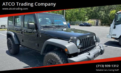 2018 Jeep Wrangler JK Unlimited for sale at ATCO Trading Company in Houston TX