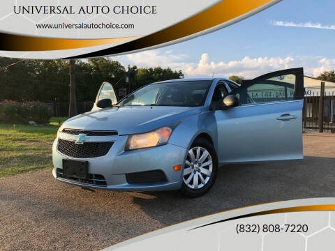 2011 Chevrolet Cruze for sale at UNIVERSAL AUTO CHOICE in Houston TX