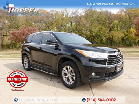2015 Toyota Highlander for sale at HOPPER MOTORPLEX in Plano TX