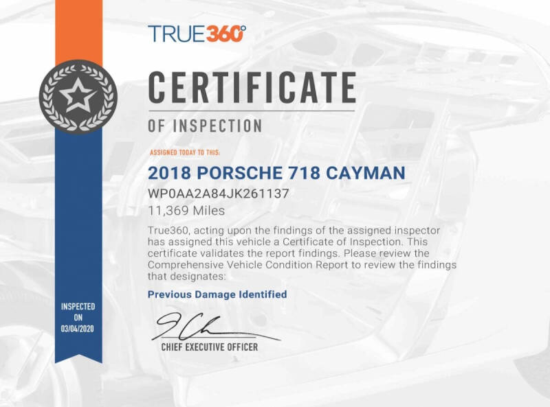 2018 Porsche 718 Cayman