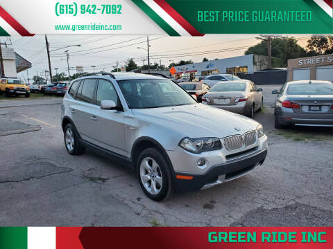 2008 BMW X3 for sale at Green Ride Inc in Nashville TN