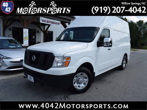 2020 Nissan NV for sale at 4042 Motorsports in Willow Spring NC