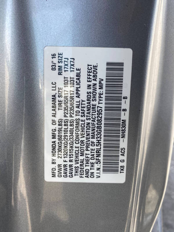 2016 Honda Odyssey SE