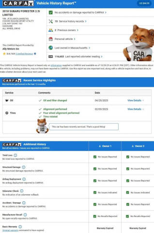 2018 Subaru Forester 2.5i Limited