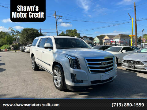 2016 Cadillac Escalade ESV for sale at Shawn's Motor Credit in Houston TX