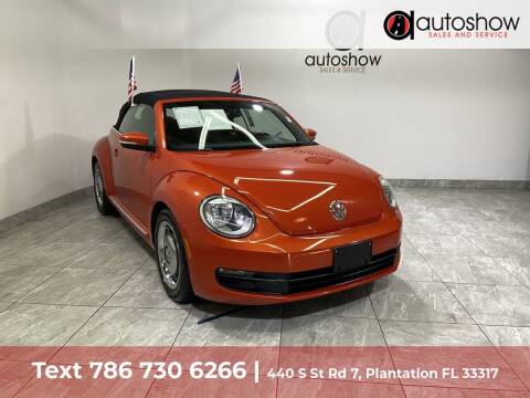 2016 Volkswagen Beetle Convertible for sale at AUTOSHOW SALES & SERVICE in Plantation FL