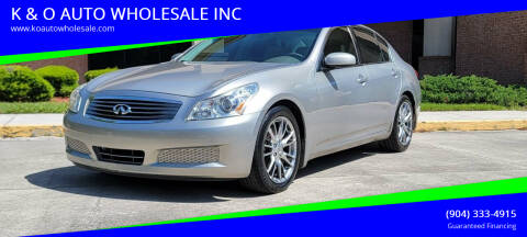 2008 Infiniti G35 for sale at K & O AUTO WHOLESALE INC in Jacksonville FL