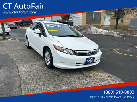 2012 Honda Civic for sale at CT AutoFair in West Hartford CT