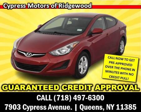 2013 Hyundai Elantra for sale at Cypress Motors of Ridgewood in Ridgewood NY