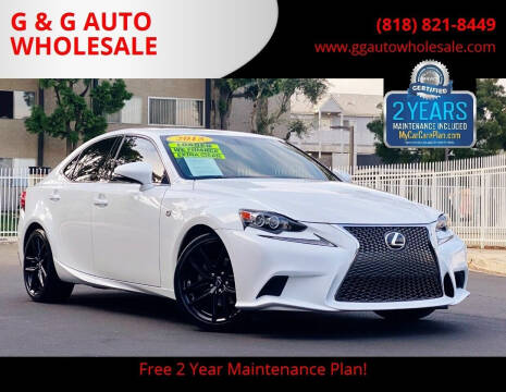 2015 Lexus IS 250 for sale at G & G AUTO WHOLESALE in North Hollywood CA