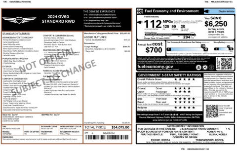 2024 Genesis GV60 Standard