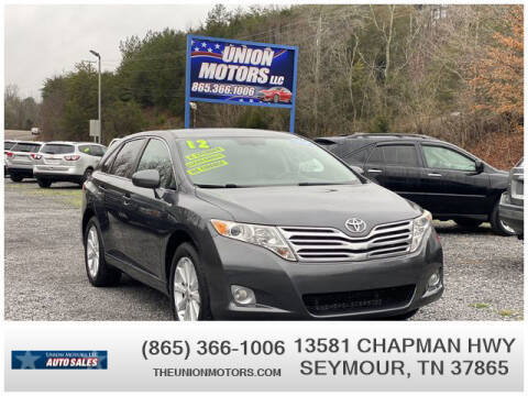2012 Toyota Venza for sale at Union Motors in Seymour TN