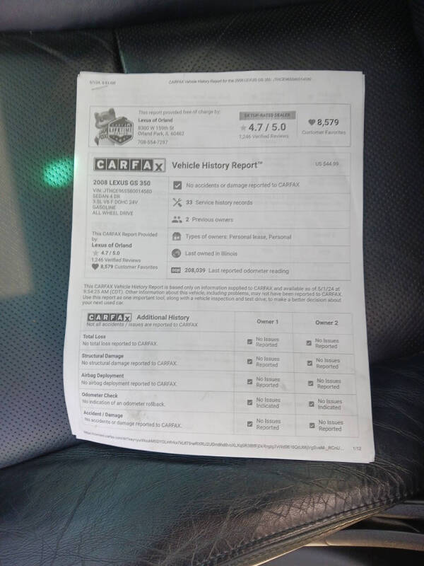 2008 Lexus GS 350