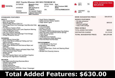 2021 Toyota 4Runner SR5 Premium