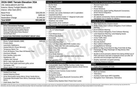 2026 GMC Terrain Elevation