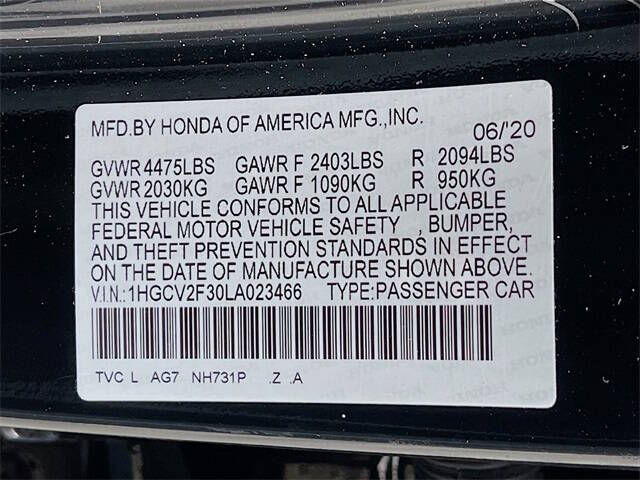 2020 Honda Accord Sport