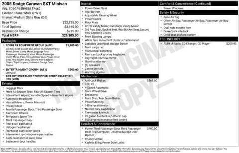 2005 Dodge Caravan SXT