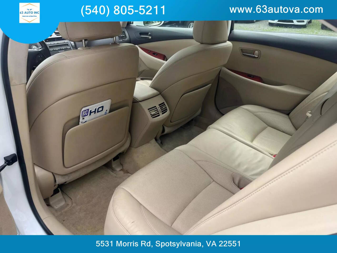 2008 Lexus ES 350 for sale at 63 Auto Inc in Spotsylvania, VA