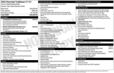 2022 Chevrolet TrailBlazer LT
