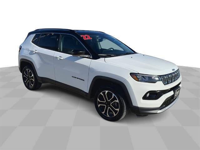 Used 2022 Jeep Compass Limited with VIN 3C4NJDCB8NT145448 for sale in Waterloo, IA