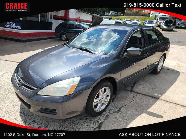 2007 Honda Accord for sale at CRAIGE MOTOR CO in Durham NC