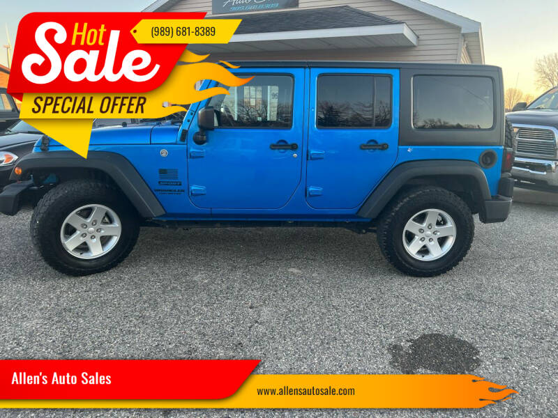 2016 Jeep Wrangler Unlimited for sale at Allen's Auto Sales in Saint Louis MI