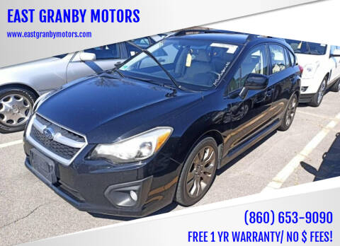 2013 Subaru Impreza for sale at EAST GRANBY MOTORS in East Granby CT
