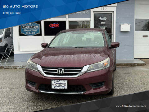 2015 Honda Accord for sale at 810 AUTO MOTORS in Abington MA