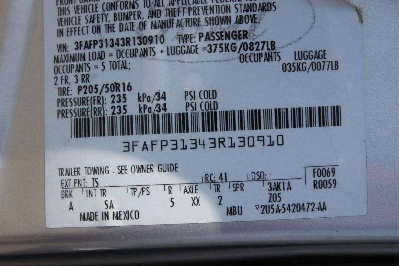 2003 Ford Focus ZX3
