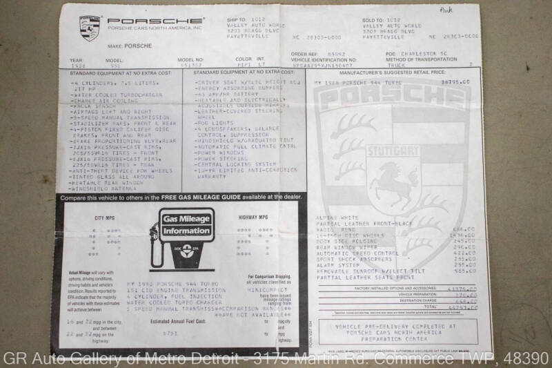 1988 Porsche 944 Turbo