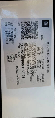 2021 Chevrolet Express 2500