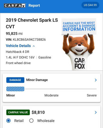 2019 Chevrolet Spark LS CVT