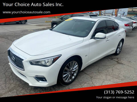 2020 Infiniti Q50 for sale at Your Choice Auto Sales Inc. in Dearborn MI