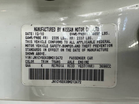 2011 Infiniti G37 Coupe