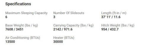 2018 Crossroads RV Sunset Trail 33SI