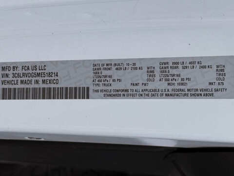 2021 RAM ProMaster 2500 159 WB