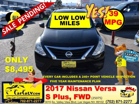 2017 Nissan Versa for sale at The Car Company in Las Vegas NV