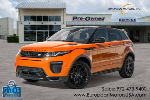 2017 Land Rover Range Rover Evoque for sale at European Motors Inc in Plano TX