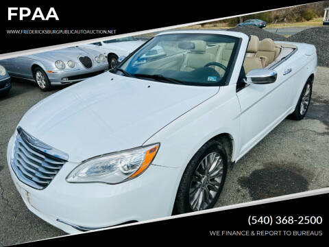 2013 Chrysler 200 for sale at FPAA in Fredericksburg VA