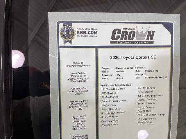 2026 Toyota Corolla SE